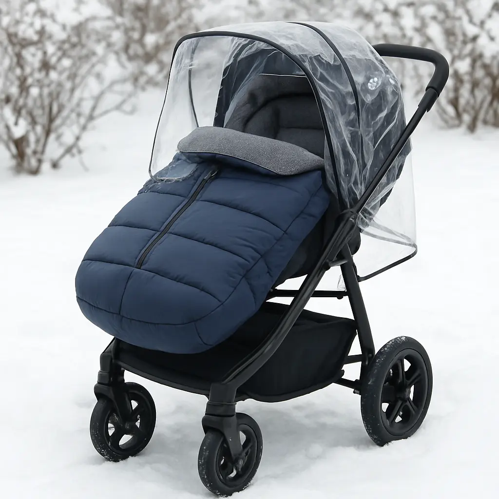 3 in 1 kinderwagen voor de winter: voetenzak – regenhoes en isolatie